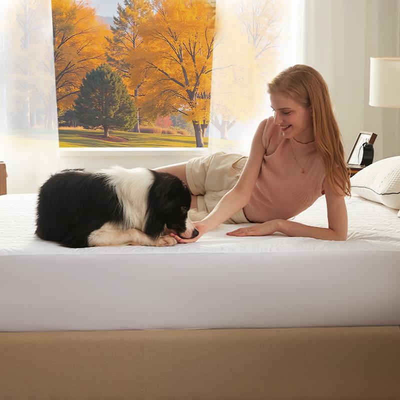 【BEDLORE】Big Copper Coins Waterproof Mattress Protector, 6-18'' Deep Pocket Mattress Pad, Soft Dirt-Proof Bedroom,Collage Dorm,Hotel