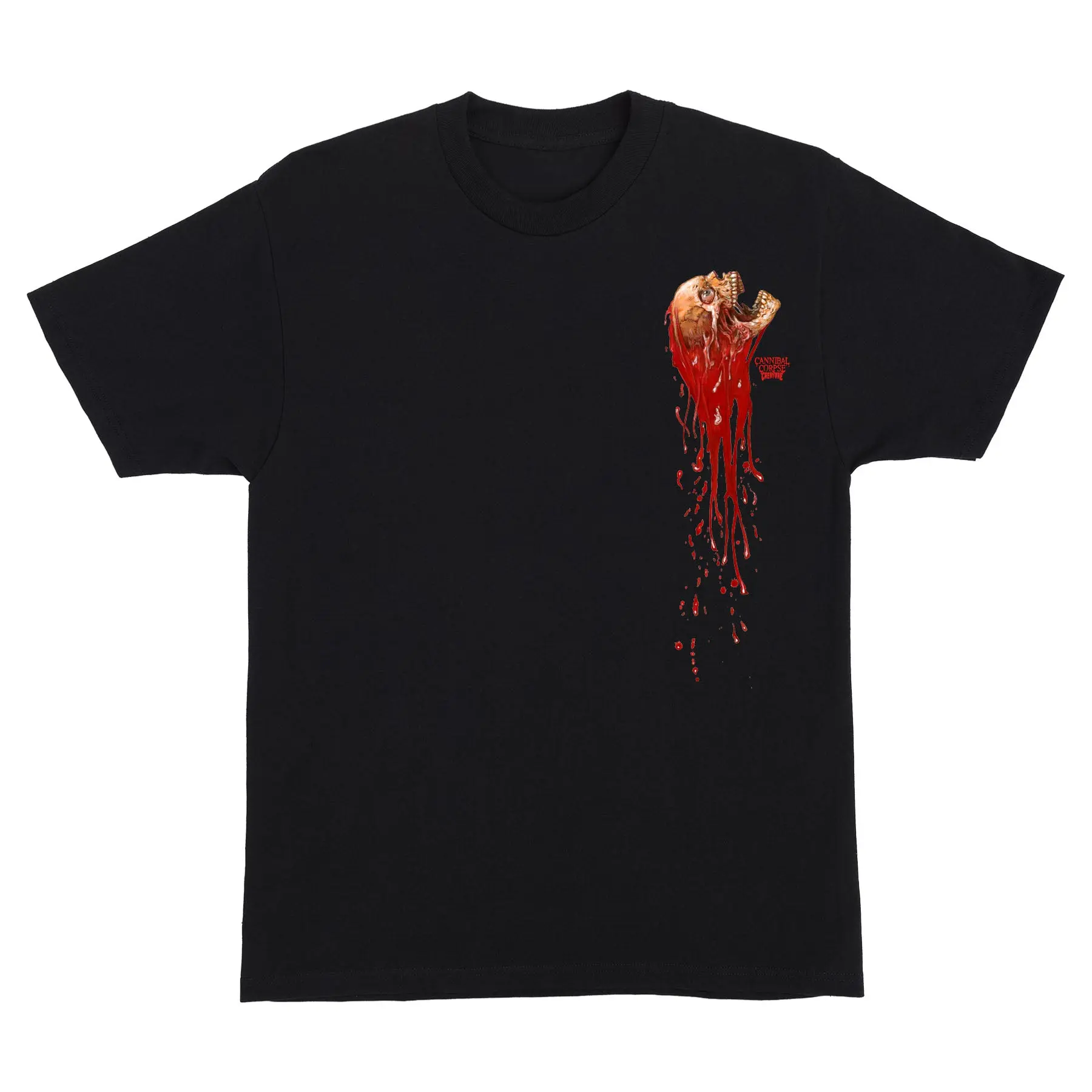 Men's Cannibal Corpse Creature Artwork Print T-Shirt - Short-Sleeve Round Neck Cotton Apparel, Menswear Streetwear Casual Top with Large Back Art