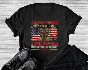Female Veteran Boots Shirt, Patriotic USA Sweatshirt