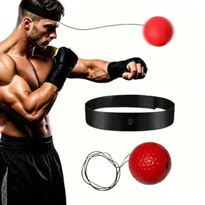 Boxing Reflex Ball Headband Set - Includes 1 Ball and 1 Adjustable Headband for Beginner Proficiency Improvement, Great Boxing Equipment