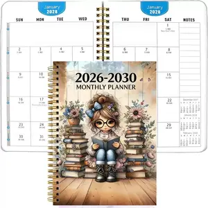 2026-2030 monthly calendar, from January 2026 to December 2030, 5-year calendar, cover design with the theme of mother-daughter reading together, annual calendar plan, month labels, 60-month calendar, 5.5*8.3 inches, the best gift for a daughter