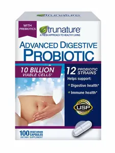 Trunature Advanced Probiotic – 10 Billion Cells, "Boost Your Gut with 12 Strains for Digestive & Immune Health!