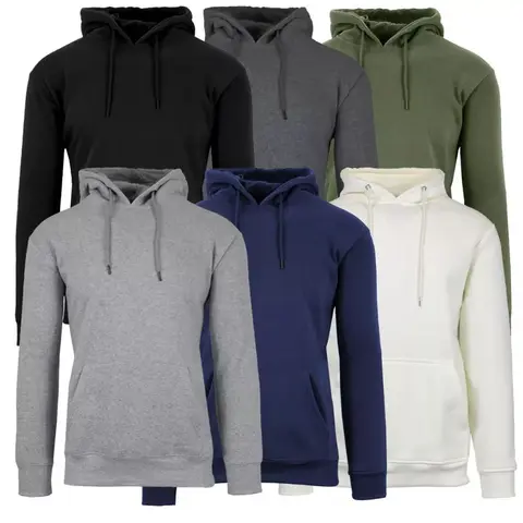 3-Pack Men's Heavyweight Fleece Lined Full-Zip & Pullover Hoodie Sweatshirt (Sizes S-2XL) Women's Unisex Casual Hoodie