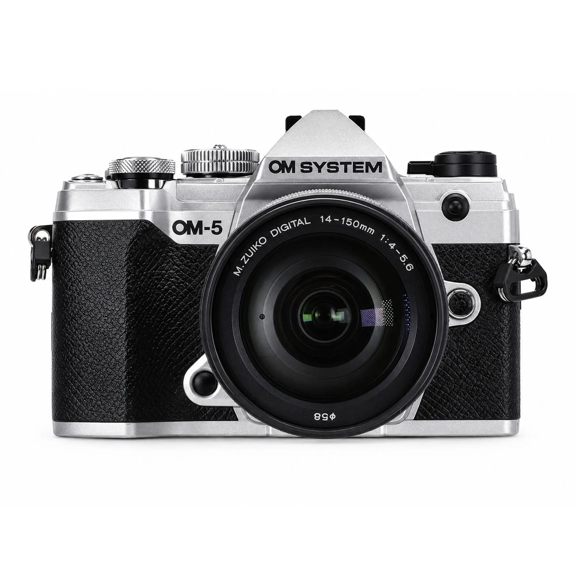 OM SYSTEM OM-5 Mark II Mirrorless Camera with M.Zuiko Digital ED 14-150mm f/4-5.6 II Lens (Silver)