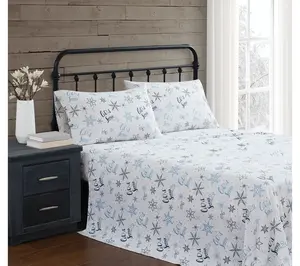 Truly Soft Let It Snow King Flannel Sheet Set