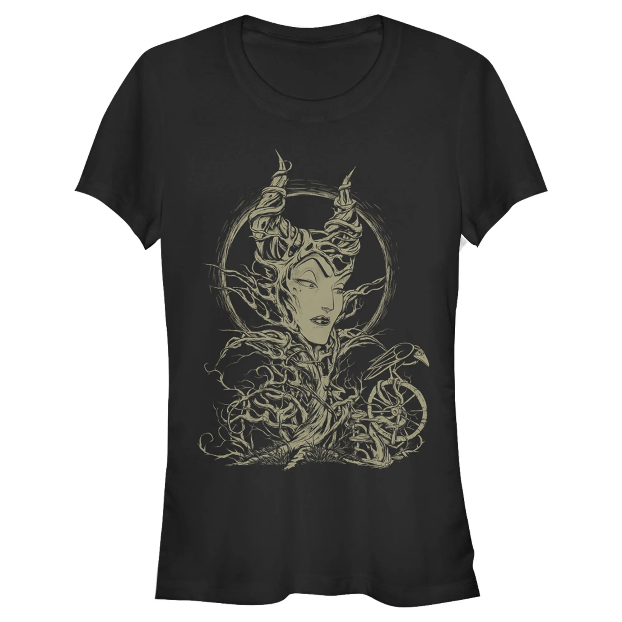 Juniors Womens Sleeping Beauty Maleficent Twisted Queen T-Shirt