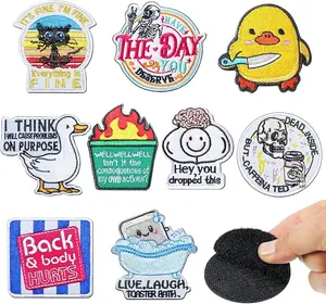 9 Pcs Hook and Loop Patch Tactical Patches for Backpacks Cool Cute Embroidered Patches Funny Military Patches Full Embroidery Patches for Jackets Caps Jeans Vests Hats Uniforms(Lovely)