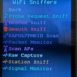 ESP32 Mar-x-auder WI-FI + Bluetooth Network Monitor with 2.8" Touch Screen Display and RSSI Data Readout Features Wireless Adapter Stylus