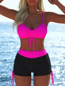New Arrival Women's Swimwear Swimming Suit Beach Outfits Swim Dress Summer Beach Festival Vacation Travel Sexy Two Piece Set, High Waisted Swimsuit Best Selling