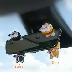 Car Swinging Dog Cute Cartoon Car Ornament Rearview Mirror Creative Decoration