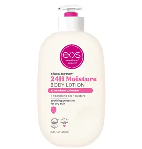 eos Shea Better Body Lotion for Dry Skin, Strawberry Dream, 16 fl oz