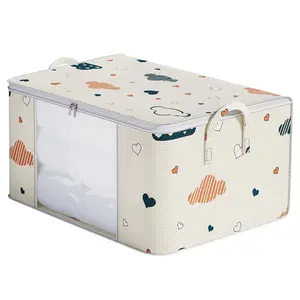 Large Capacity Lightweight Moisture-Proof Storage Bag for Bedding, Quilts and Clothes, Versatile Dustproof Organizer for Moving and Packing, Non-Woven Fabric Design