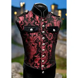 ROYAL MARINE VEST -Red/Black Tapestry