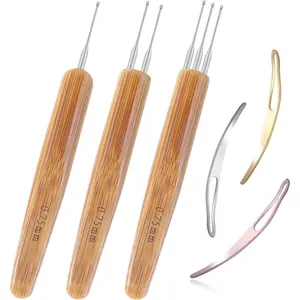 6 count Dreadlock Crochet Hooks for Hair, Durable 0.75mm Dreadlock Crochet  with Interlocking Tool for Locs, Excellent for Maintaining Real Dread Loc