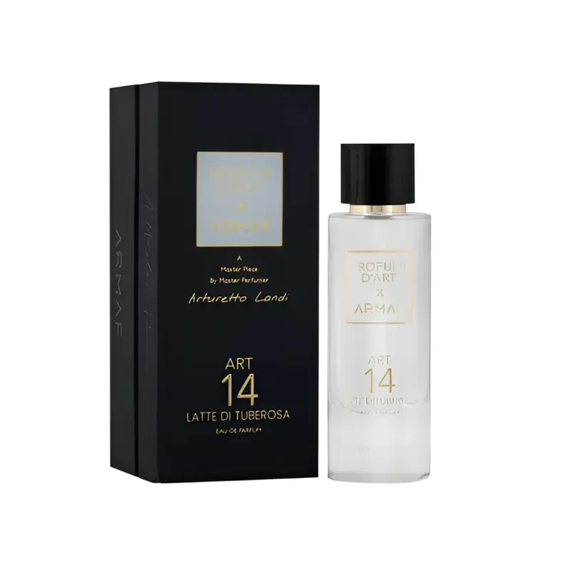 Armaf Profumi D'Art x Art 14 Latte di Tuberosa Eau de Parfum (Edp) 3.6 Oz Unisex Fragrance - Creamy Floral Tuberose Blend with Coconut, Milky Nuances, Tonka Vanilla Base - Vanilla Coffee Scented Modern Radiant Signature Scent, Vanilla Coffee Scented Unise