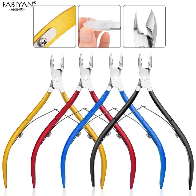 D-501 Stainless Steel Nail Art Cuticle Nippers Scissor Clipper Cutter Dead Skin Remover Plier Manicure Tool Fingernail Trimming