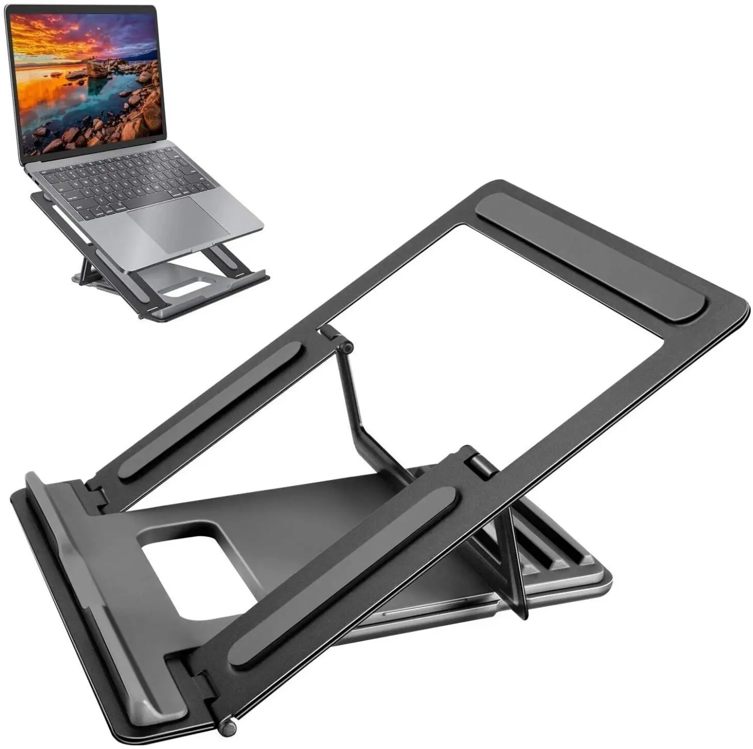 Laptop Stand Adjustable Computer Stand for Desk Portable Aluminum Holder 10-17"