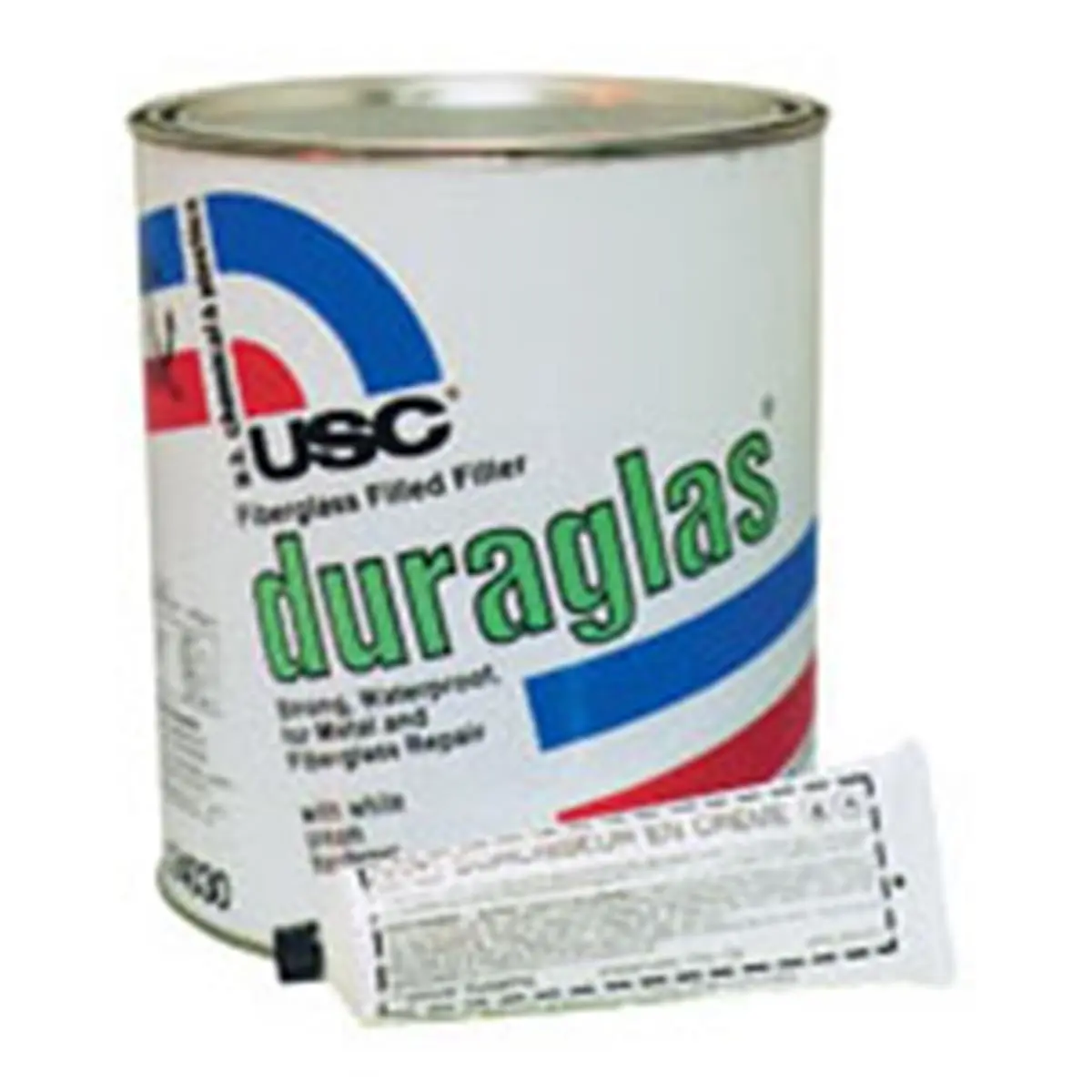 212 MAIN U.S. Chemical and Plastics 24035 H Duraglass Body Filler, 1 Qt Reinforced Waterproof All-Purpose Building Supply, Resin & Chopped Fiberglass Blend for Metal/Wood Repairs, Fiberglass Cracks, Holes, Rusted-Out Areas, Home Improvement Tool, Cracks O