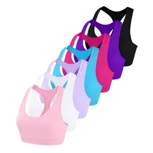 7 Pack High-Impact Sports Bras for Women No Underwire, Seamless Cross-Back Design, High Elasticity & High Support-Tummy Control, Breathable Mesh, 7 Vibrant Colors, Elegant Collection
