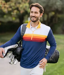 Men's Slice of Sunset Golf Quarter Zip Pullover