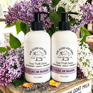 Lilac In Bloom One Blessed Acre Farm Goat Milk Lotion for Hands and Body - 8 Ounce Gentle Moisturizing