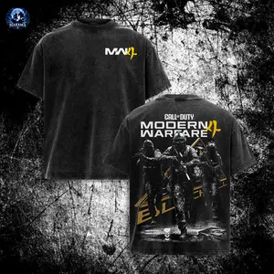 Vintage Call Of Duty Modern Warfare 2 Washed Graphic Tee, Oversized Tactical Military Gamer Streetwear Shirt, MW2 FPS Gaming T-Shirt, Special Forces Combat Gift Tee For Men, Retro Warzone Aesthetic Apparel