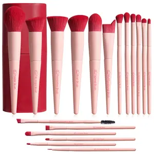 18-Piece High-Value Makeup Brush Set with Storage Tube, Ideal for Foundation, Loose Powder, Blush, Concealer, Eyeshadow, Beginner Makeup Tools