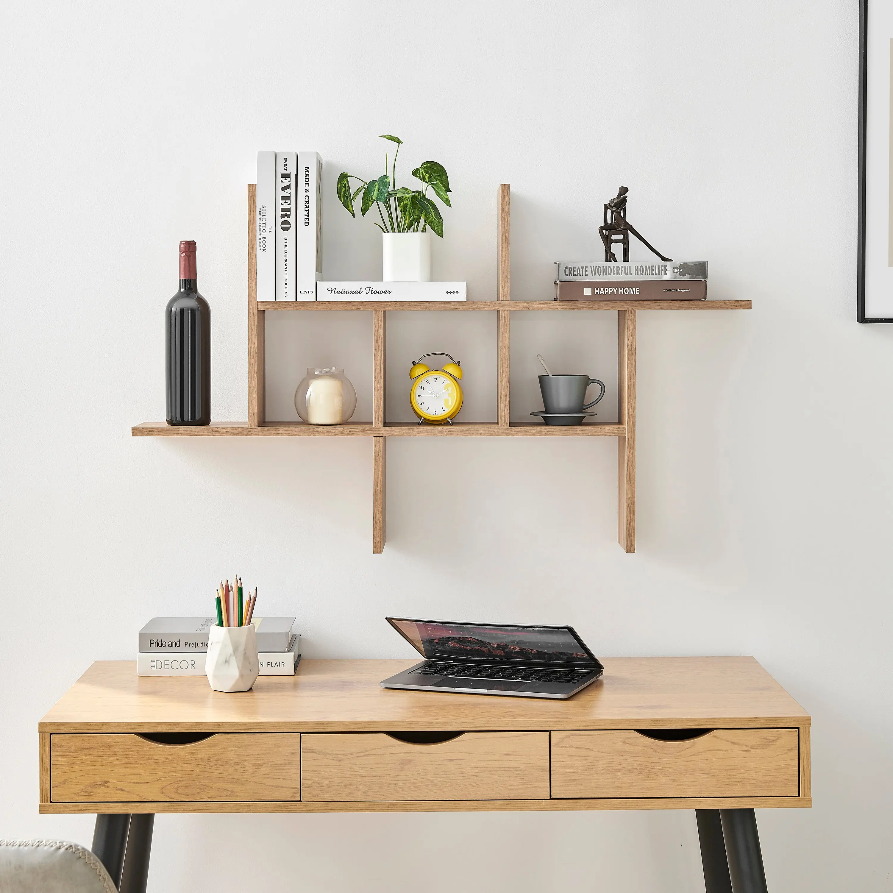 Dual-Orientation Cantilever Wall Shelf
