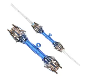 Double headed attack! Thunder star double-edged scepter flashing sound effect combination toy for children's cool war god weapon