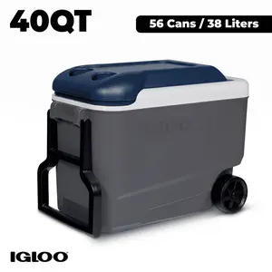 Igloo 40 QT MaxCold Rolling Cooler, Gray