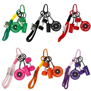 Fitness Keychain, Dumbbell & Weights Keychain, Gym Bag Charms & Fitness Accessories for Women and Men, Cute Mini Keychains for the Gym, Perfect Workout Gifts for Gym Enthusiasts