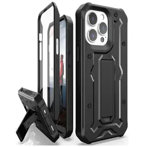 Caseborne iPhone 13 Pro Max Rugged Case - [ 5-Layer Construction] with Built-in Kickstand and Screen Protector -  4X Military Grade Drop Proof