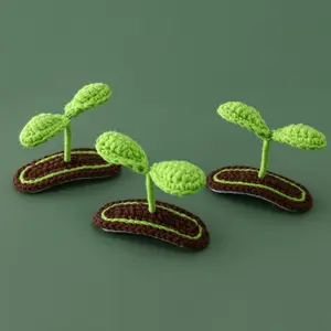 FuRise Cute Knitted Hair Accessories Set – Tulip, Dragonfly, Bunny, Snail, Fish, Turtle, Heart & Sunflower Hair Claw Clips, Handmade Crochet Style