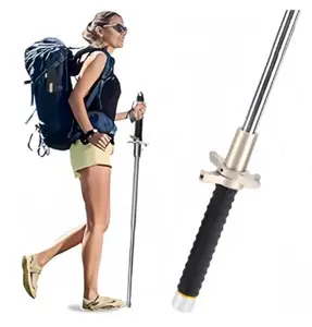 Telescopic Trekking Pole, Lightweight Aluminum Hiking Stick with Anti-Slip Grip, Adjustable Walking Cane for Outdoor Camping, Backpacking, Mountaineering