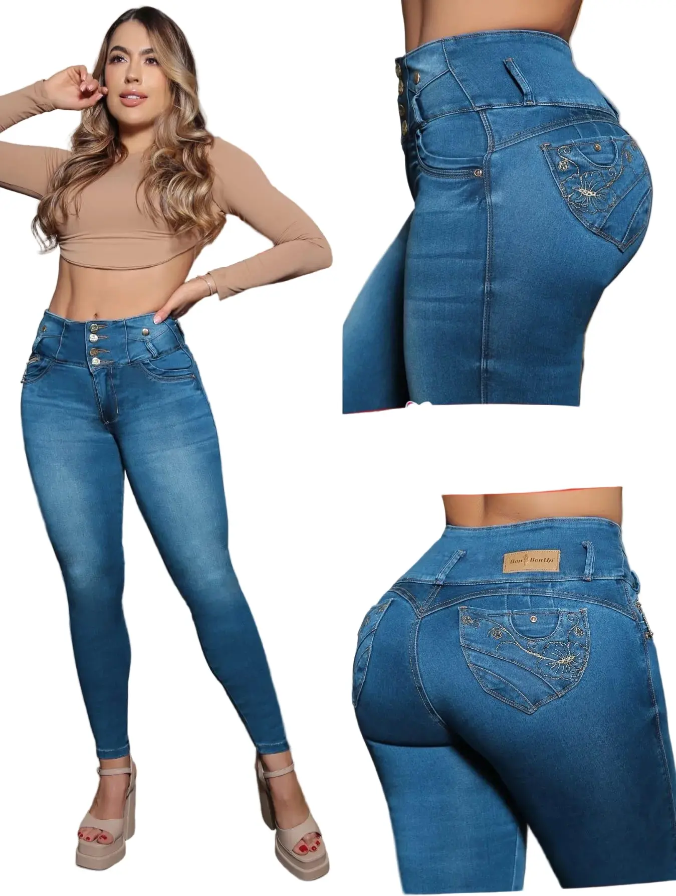 Colombian Jeans Bon Bon up 8808 butt lifter high waist control push up effect skinny
