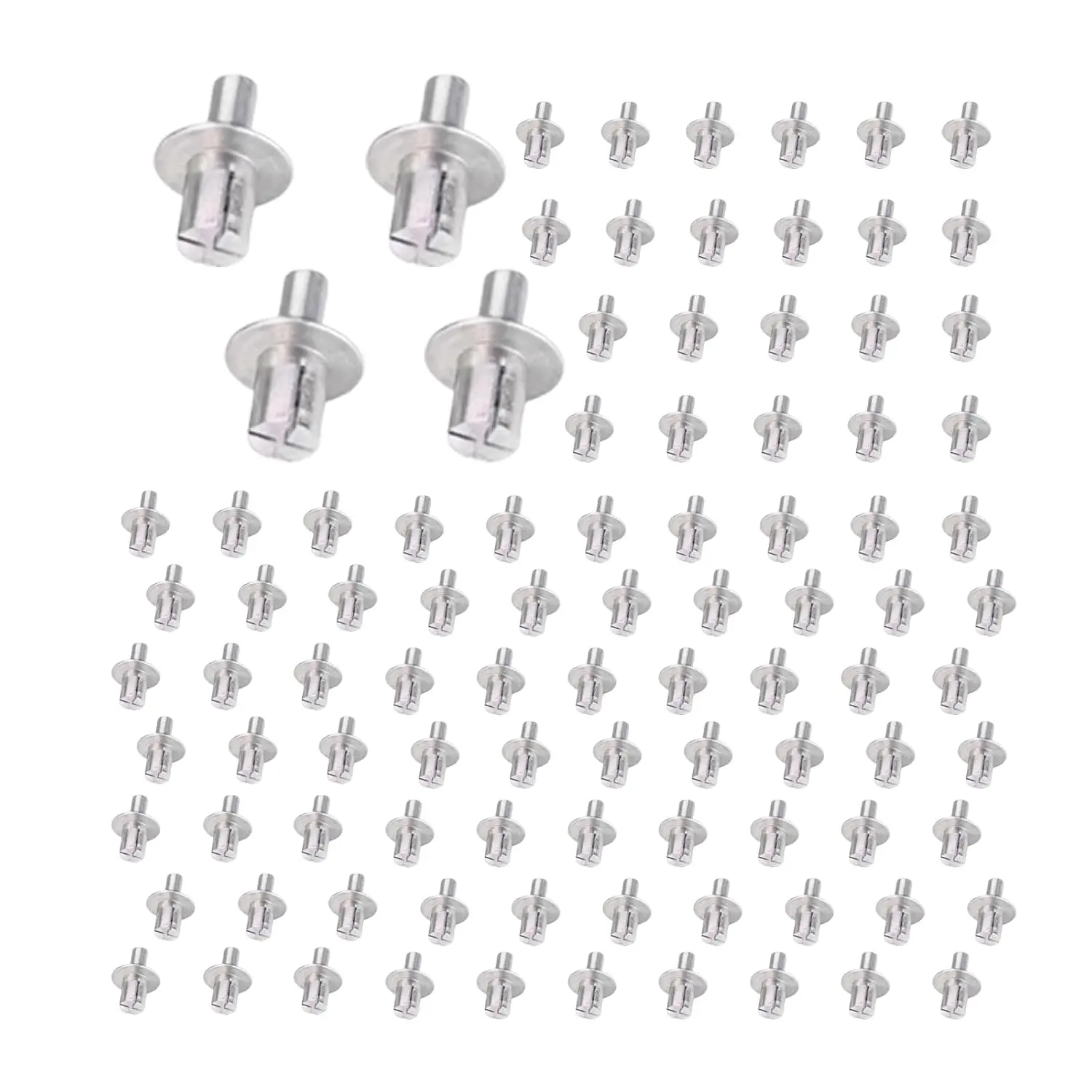 300pcs Aluminum Blind Rivet, Hammer Drive Rivets, Half Round Head Hamm-M5 x 7/9/11mm