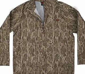Mossy Oak Men's Hunting Shirts Lightweight Camo Tibbee Tech Stretch Quarter Zip 2 6MJ