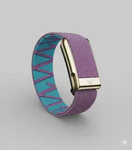 Whoop MG/5.0 Pink/Blue Replacement Band - Gold Clasp/Hook/Link - One/Peak/Life Wearable