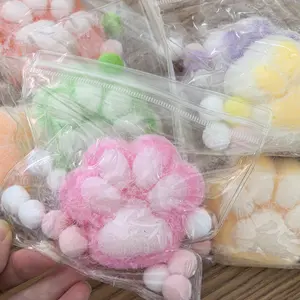 Cute Glittering Paw Squishies, 1/2/4 Count Squeeze Toy Set, Perfect for Stress Relief & Fun Gifts, Ideal for Parties & Special Occasions