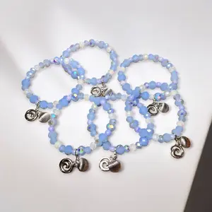 Bridesmaid Bracelets - Czech Crystal and Agate Matching Set - Any Theme and Color Available - Perfect Thank You Gift