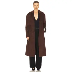 LAMARQUE Devikana Trench Coat in Dark Brown