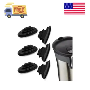 6Pcs Rubber Lid Stopper Compatible with Contigo West Loop Autoseal Travel Coffee Cup(Black)