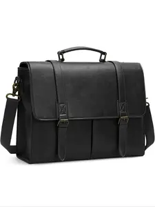Men's Vintage   Briefcase, Large Capacity Shoulder Bag, Waterproof Laptop Bag, Office Work Business College Computer Bag