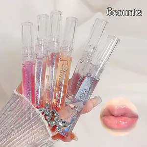 Hydrating Lip Gloss Set 6 Pieces, Moisturizing Lip Balm for Women & Girls, Glossy, Softening & Smoothing Lips, Lip Care Ideal for Daily Use