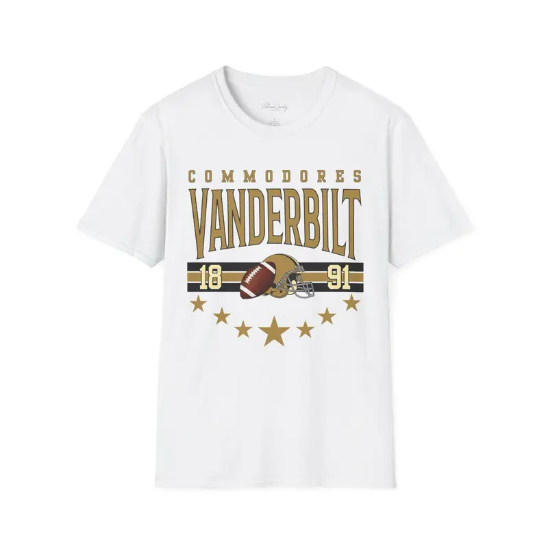 Vintage Vanderbilt Football Graphic T-Shirt | Commodores Game Day Tee