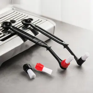 2Pcs Coffee Machine Brush Cleaner Nylon Espresso Machine Brush Coffee Cleaning Tool with Spoon - Home Improvement.