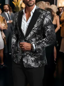 Men's Elegant Formal Suit Jacket, Fashionable Comfort Design, Perfect for Wedding Banquet Party, Durable Fabric, Ideal Gift Choice