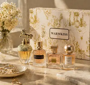 WARMKISS Women's Premium EDP Gift Set, 4-Piece Citrus Floral & Fresh Eau de Parfum Collection, Ideal Gift for Her Fragrance Ensemble Set Perfume Sampler Set