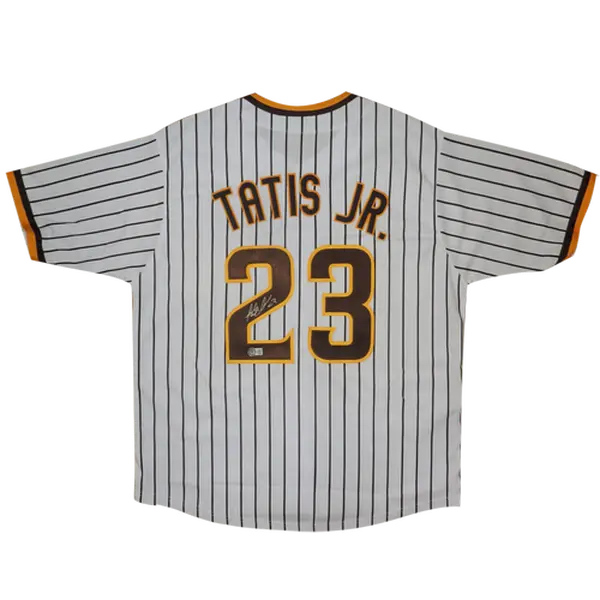 Fernando Tatis Jr. Autographed San Diego (White Pinstripe #23) Custom Jersey - Beckett