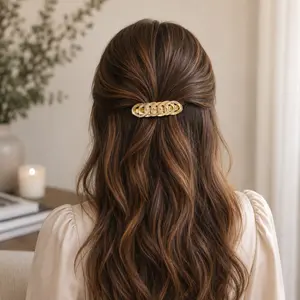 Metal Chain Interlocked Hair Barrette